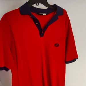 Authentic polo Gucci shirt. Worn twice XXL, fits like XL. Red and Blue